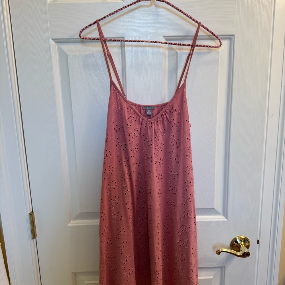 Aerie Pink Eyelet Sundress